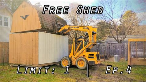 how to move a shed with a skid steer|moving storage shed on skids.